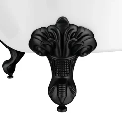 Victorian Plumbing Appleby 1550 Roll Top Shower Bath With Matt Black Screen + Leg Set -Victorian Plumbing shop bkarh15bs d2