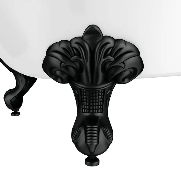 Victorian Plumbing Appleby 1700 Roll Top Shower Bath With Matt Black Screen + Leg Set 5 Victorian Plumbing Appleby 1700 Roll Top Shower Bath With Matt Black Screen + Leg Set - Image 3