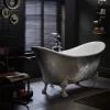 Heritage Bathroom Heritage Lyddington Freestanding Acrylic Bath (1730 X 750mm) With Feet - Stainless Steel Effect -Victorian Plumbing shop blyfs00stl d2