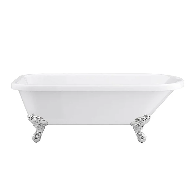 Victorian Plumbing Bromley 1470 Small Single Ended Roll Top Bath + Chrome Legs 5 Victorian Plumbing Bromley 1470 Small Single Ended Roll Top Bath + Chrome Legs - Image 3