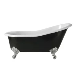 Heritage Bathroom Heritage Kent 0TH Slipper Cast Iron Bath (1550x765mm) With Feet -Victorian Plumbing shop brt07 l