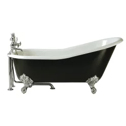 Heritage Bathroom Heritage Hampshire 2TH Slipper Cast Iron Bath (1700x780mm) With Feet -Victorian Plumbing shop brt25 l