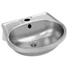 Franke BS205-M Stainless Steel Washbasin With Overflow, Single Tap Hole And Plug & Chain -Victorian Plumbing shop bs205m l