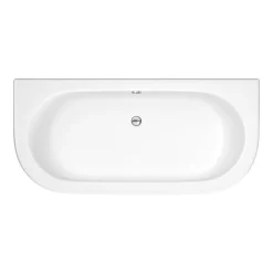 Nuie Shingle 1700mm Double Ended Back To Wall Bath With Panel