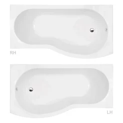 Cruze Bathroom Cruze Curved Shower Bath (1500mm With Screen + Acrylic Panel) 9 Cruze Bathroom Cruze Curved Shower Bath (1500mm With Screen + Acrylic Panel) -Victorian Plumbing shop bsh15 d1