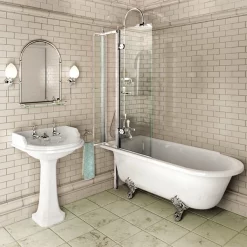 Urlington Bathroom Burlington Hampton LH 1500mm Showering Bath + Legs 10 Urlington Bathroom Burlington Hampton LH 1500mm Showering Bath + Legs -Victorian Plumbing shop burhamplhd1