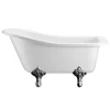 Urlington Bathroom Burlington Buckingham Slipper 1500 X 750mm Freestanding Bath + Legs -Victorian Plumbing shop burlingtonbuckinghamslipper1500mmfreestandingbathwithlegsdetail1