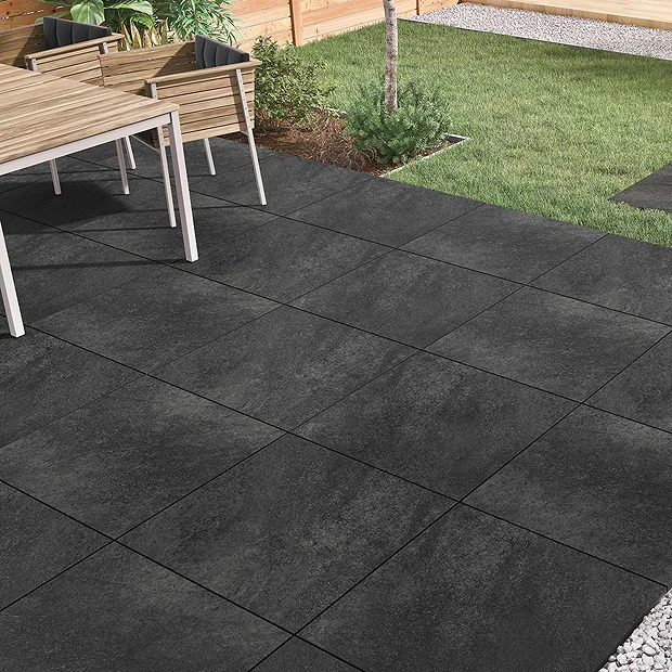 Victorian Plumbing Carmona Black Outdoor Stone Effect Floor Tile - 600 X 900mm 4 Victorian Plumbing Carmona Black Outdoor Stone Effect Floor Tile - 600 X 900mm - Image 2