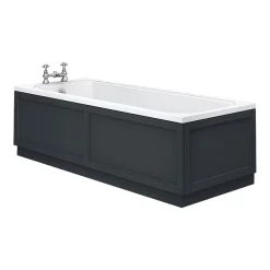 Chatsworth Graphite 1700 X 700 Single Ended Bath + Panels -Victorian Plumbing shop ch17blk detail1