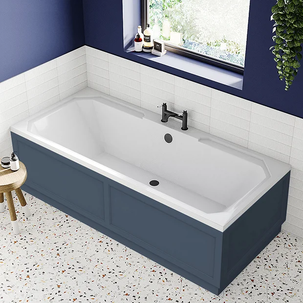 Chatsworth Art Deco 1800 X 800 Double Ended Bath + Blue Panels 4 Chatsworth Art Deco 1800 X 800 Double Ended Bath + Blue Panels - Image 2