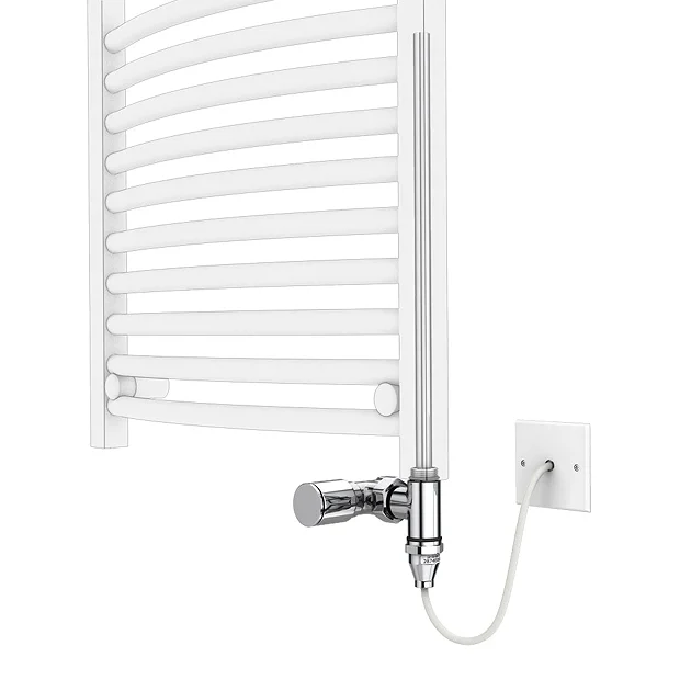 Milan Bathroom Milan 840 X 493mm Curved Heated Towel Rail (incl. Valves + Electric Heating Kit) 5 Milan Bathroom Milan 840 X 493mm Curved Heated Towel Rail (incl. Valves + Electric Heating Kit) - Image 3