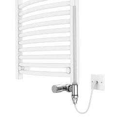 Milan Bathroom Milan 1213 X 493mm Curved Heated Towel Rail (incl. Valves + Electric Heating Kit) 8 Milan Bathroom Milan 1213 X 493mm Curved Heated Towel Rail (incl. Valves + Electric Heating Kit) -Victorian Plumbing shop col009ehk d1