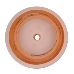 The Period Bathroom Company Trafalgar Polished Copper 407mm Round Counter Top Basin -Victorian Plumbing shop copb001 d1