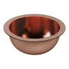 The Period Bathroom Company Trafalgar Polished Copper 407mm Round Counter Top Basin -Victorian Plumbing shop copb001d2