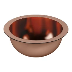 The Period Bathroom Company Trafalgar Polished Copper 407mm Round Counter Top Basin
