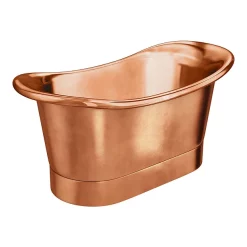 The Period Bathroom Company Trafalgar Copper 1500 X 710mm Double Ended Slipper Roll Top Bath Tub
