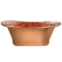 The Period Bathroom Company Trafalgar Copper 1700 X 710mm Double Ended Slipper Roll Top Bath Tub -Victorian Plumbing shop copd117d1