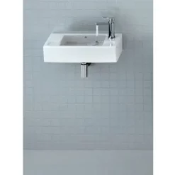 Britton Bathrooms - Narrow Cloakroom Washbasin - Left Or Right Handed Option