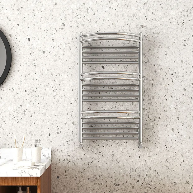Cruze Bathroom Cruze Curved Heated Towel Rail - W504mm X H850mm- Chrome 3 Cruze Bathroom Cruze Curved Heated Towel Rail - W504mm X H850mm- Chrome
