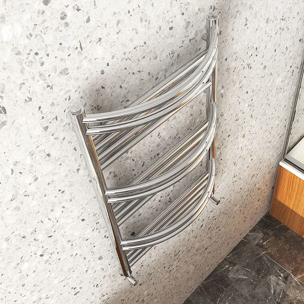 Cruze Bathroom Cruze Curved Heated Towel Rail - W504mm X H850mm- Chrome 4 Cruze Bathroom Cruze Curved Heated Towel Rail - W504mm X H850mm- Chrome - Image 2