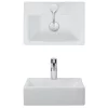 Crosswater - Gerona 1 Tap Hole Countertop Or Wall Mounted Basin - 425 X 305mm 2 Crosswater - Gerona 1 Tap Hole Countertop Or Wall Mounted Basin - 425 X 305mm -Victorian Plumbing shop ct0037ucw d1