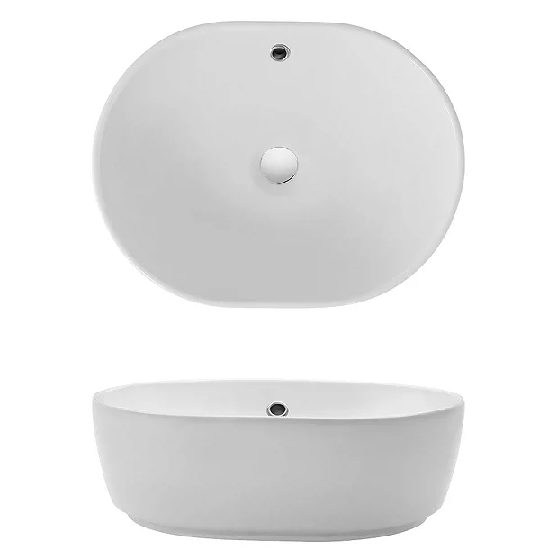 Crosswater Pearl Countertop Basin With Overflow - 450 X 350mm 3 Crosswater Pearl Countertop Basin With Overflow - 450 X 350mm