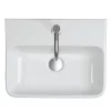 Crosswater Navona Gloss White Square Wall Mounted / Counter Top Basin - 1 Tap Hole -Victorian Plumbing shop ct08801scwa