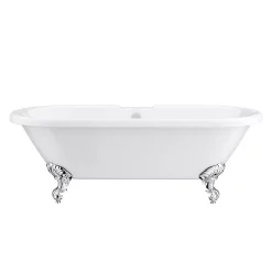 Victorian Plumbing Duke 1695 Double Ended Roll Top Bath + Chrome Leg Set 8 Victorian Plumbing Duke 1695 Double Ended Roll Top Bath + Chrome Leg Set -Victorian Plumbing shop duke1695doubleendedrolltopbathd1