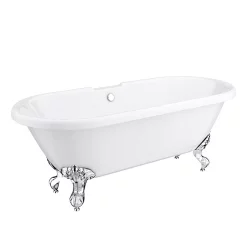 Victorian Plumbing Duke 1695 Double Ended Roll Top Bath + Chrome Leg Set 9 Victorian Plumbing Duke 1695 Double Ended Roll Top Bath + Chrome Leg Set -Victorian Plumbing shop duke1695doubleendedrolltopbathd2