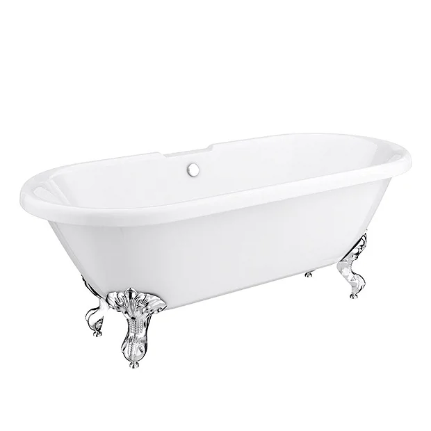 Victorian Plumbing Duke 1695 Double Ended Roll Top Bath + Chrome Leg Set 6 Victorian Plumbing Duke 1695 Double Ended Roll Top Bath + Chrome Leg Set - Image 4
