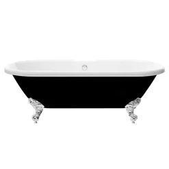 Victorian Plumbing Duke Black 1695 Double Ended Roll Top Bath W. Ball + Claw Leg Set 10 Victorian Plumbing Duke Black 1695 Double Ended Roll Top Bath W. Ball + Claw Leg Set -Victorian Plumbing shop dukeblack1695doubleendedrolltopbathd1