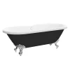 Victorian Plumbing Duke Black 1695 Double Ended Roll Top Bath W. Ball + Claw Leg Set -Victorian Plumbing shop dukeblack1695doubleendedrolltopbathnd1