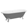 Victorian Plumbing Duke Grey 1695 Double Ended Roll Top Bath W. Ball + Claw Leg Set 1 Victorian Plumbing Duke Grey 1695 Double Ended Roll Top Bath W. Ball + Claw Leg Set -Victorian Plumbing shop dukegrey1695doubleendedrolltopbathd6