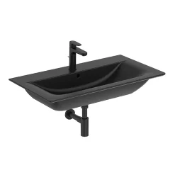 Ideal Standard Connect Air Silk Black 840mm Wall Mounted / Vanity Basin 9 Ideal Standard Connect Air Silk Black 840mm Wall Mounted / Vanity Basin -Victorian Plumbing shop e0279v3.ai1