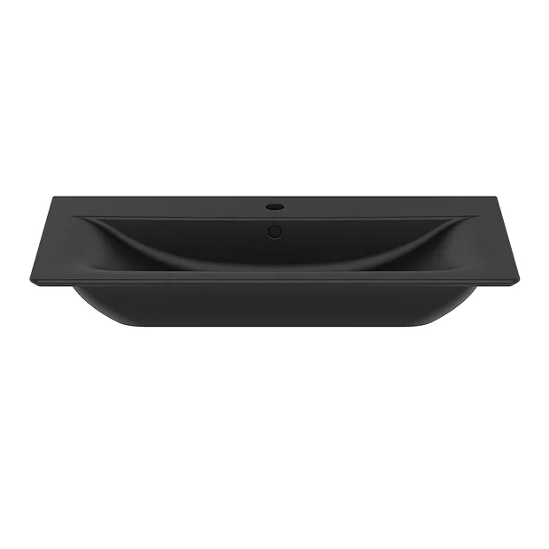 Ideal Standard Connect Air Silk Black 840mm Wall Mounted / Vanity Basin 6 Ideal Standard Connect Air Silk Black 840mm Wall Mounted / Vanity Basin - Image 4