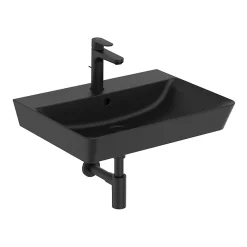 Ideal Standard Connect Air Cube Silk Black 600mm Wall Mounted / Vanity Basin -Victorian Plumbing shop e0298v3.ai1