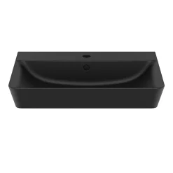 Ideal Standard Connect Air Cube Silk Black 600mm Wall Mounted / Vanity Basin -Victorian Plumbing shop e0298v3.ai2