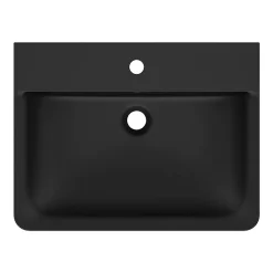 Ideal Standard Connect Air Cube Silk Black 600mm Wall Mounted / Vanity Basin -Victorian Plumbing shop e0298v3.ai3