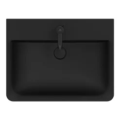 Ideal Standard Connect Air Cube Silk Black 600mm Wall Mounted / Vanity Basin -Victorian Plumbing shop e0298v3ai.4