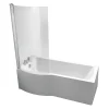 Ideal Standard Tempo Arc 1700mm P-Shaped Shower Bath -Victorian Plumbing shop e256801 d5