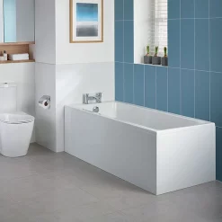 Ideal Standard Concept 1700 X 700mm 2TH Single Ended Idealform Bath -Victorian Plumbing shop e729201 d4