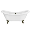 Victorian Plumbing Earl 1750 Double Ended Roll Top Slipper Bath + Antique Brass Leg Set -Victorian Plumbing shop earl1750ab detail05