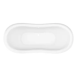 Victorian Plumbing Earl 1750 Double Ended Roll Top Slipper Bath + Brushed Brass Leg Set -Victorian Plumbing shop earl1750bb d3