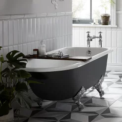 Heritage Bathroom Heritage Essex 2TH Roll Top Cast Iron Bath (1700x770mm) With Feet -Victorian Plumbing shop essex2thbath d3