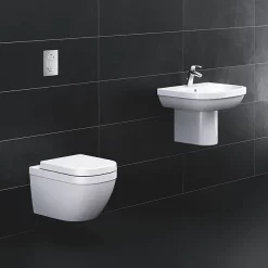 Grohe Euro Ceramic 550mm 1TH Basin + Half Pedestal
