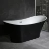 Nova Bathroom Nova Black Sparkle 1750 Modern Double Ended Slipper Bath -Victorian Plumbing shop fb60blk d3