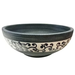 Victorian Plumbing Kasbah Round 400mm Floral Patterned Ceramic Counter Top Basin -Victorian Plumbing shop fp4bas nd2