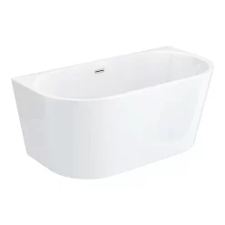 Victorian Plumbing Apollo 1500 X 750mm Small Back To Wall Modern Curved Bath -Victorian Plumbing shop gd8113150 detail1