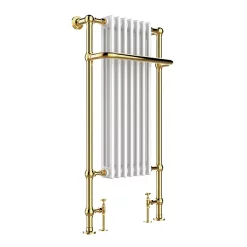Just Taps Plu JTP Grosvenor Antique Brass 1130 X 553mm Traditional Heated Towel Radiator