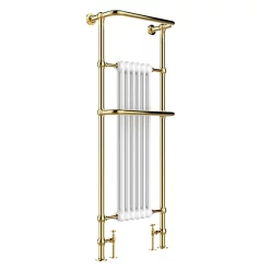 Just Taps Plu JTP Grosvenor Antique Brass 1500 X 574mm Traditional Heated Towel Radiator
